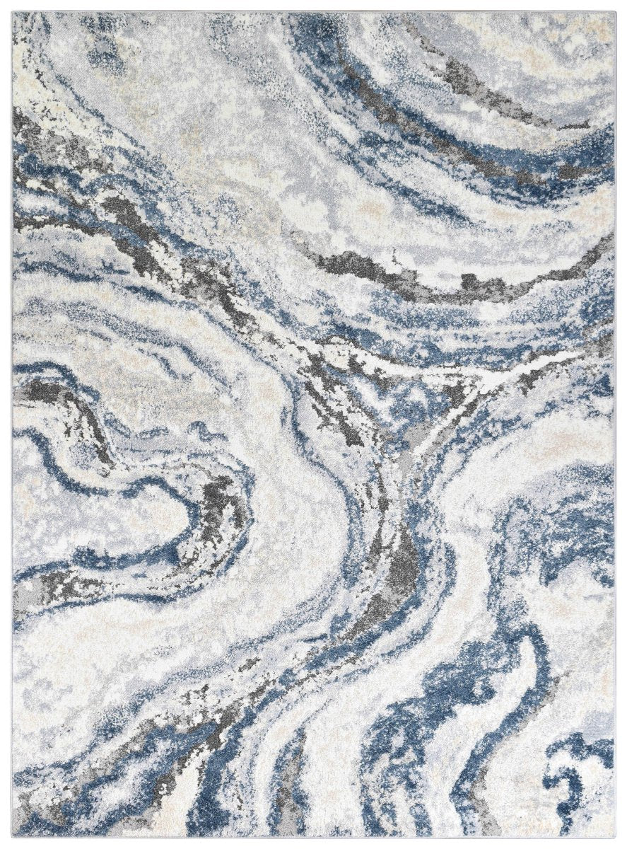 Raya Blue Wave Modern Rug