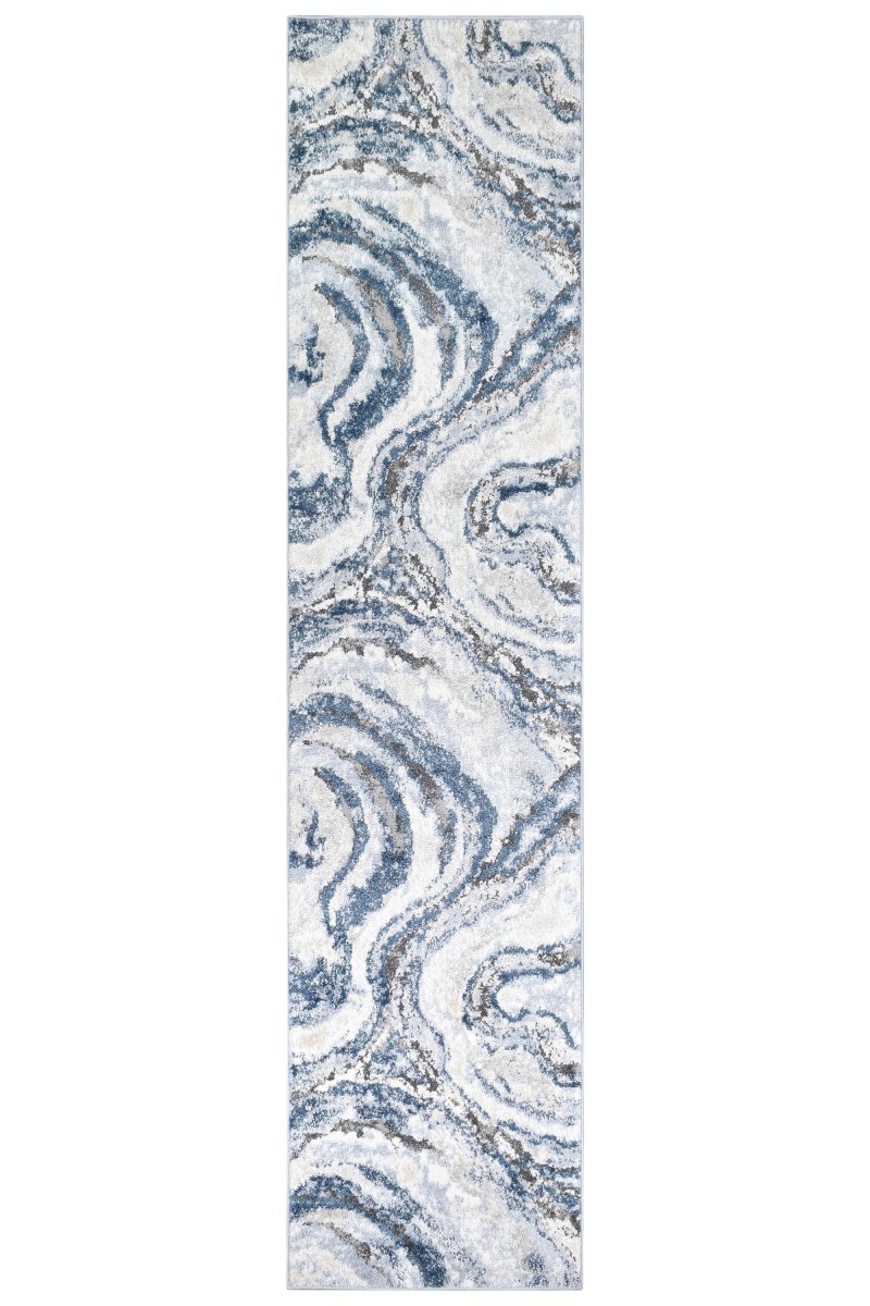 Raya Blue Wave Modern Rug