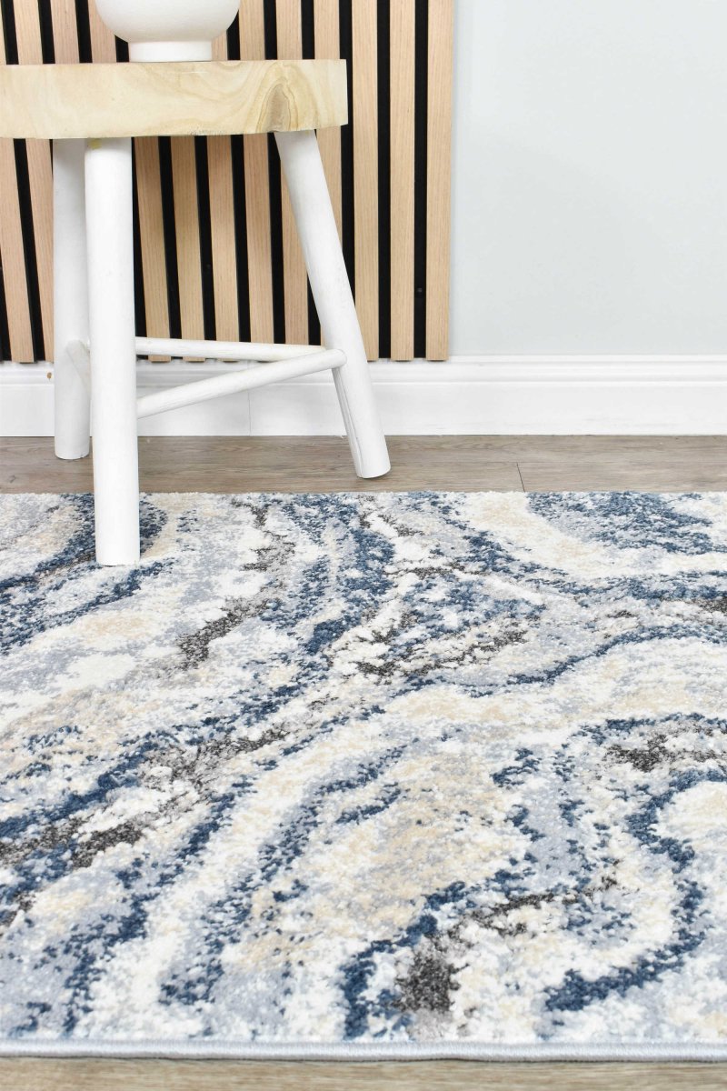 Raya Blue Wave Modern Rug