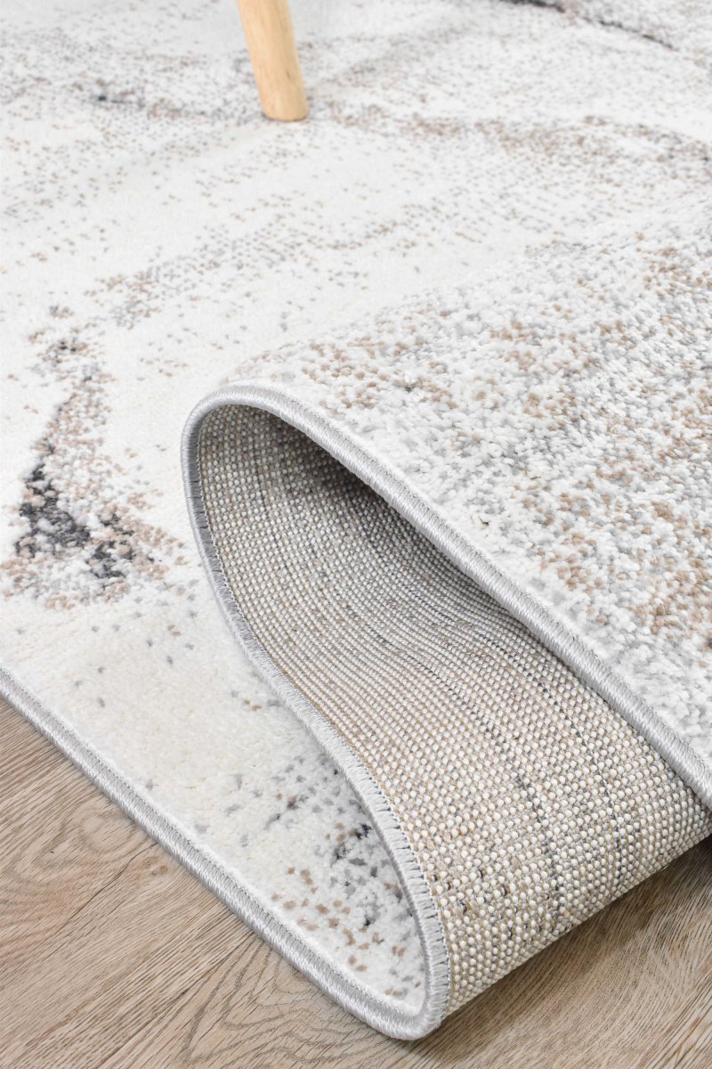 Raya Ivory Grey Modern Rug