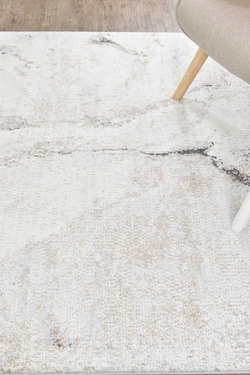 Raya Ivory Grey Modern Rug