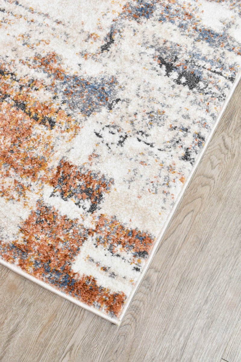 Raya Orange Beige Modern Rug