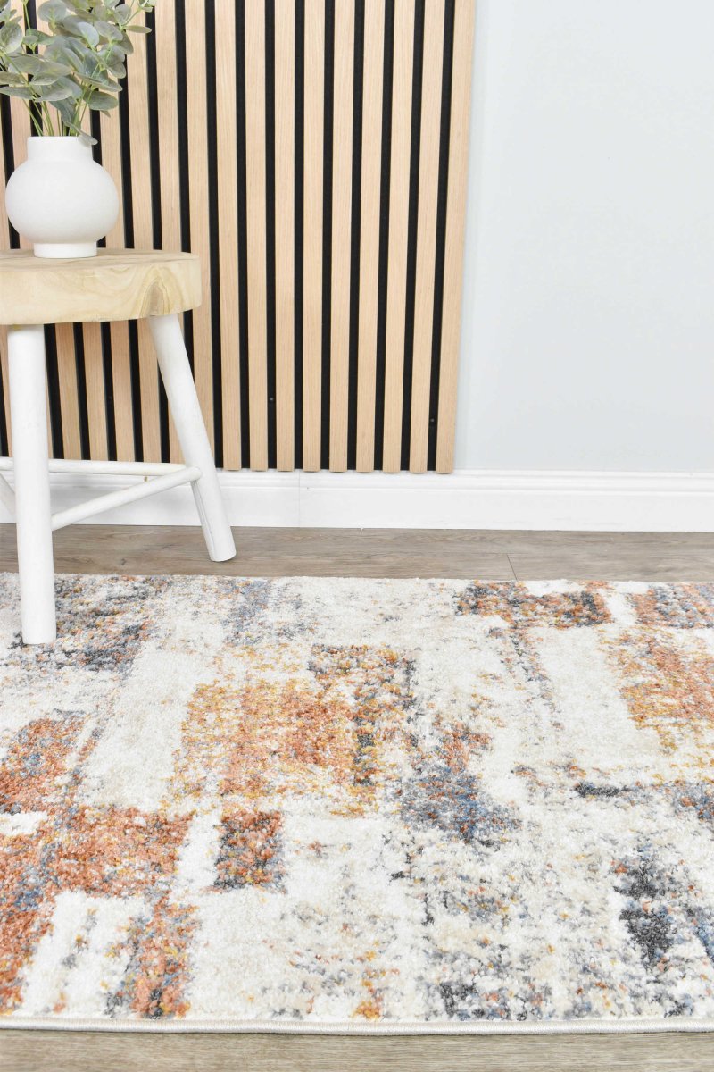 Raya Orange Beige Modern Rug