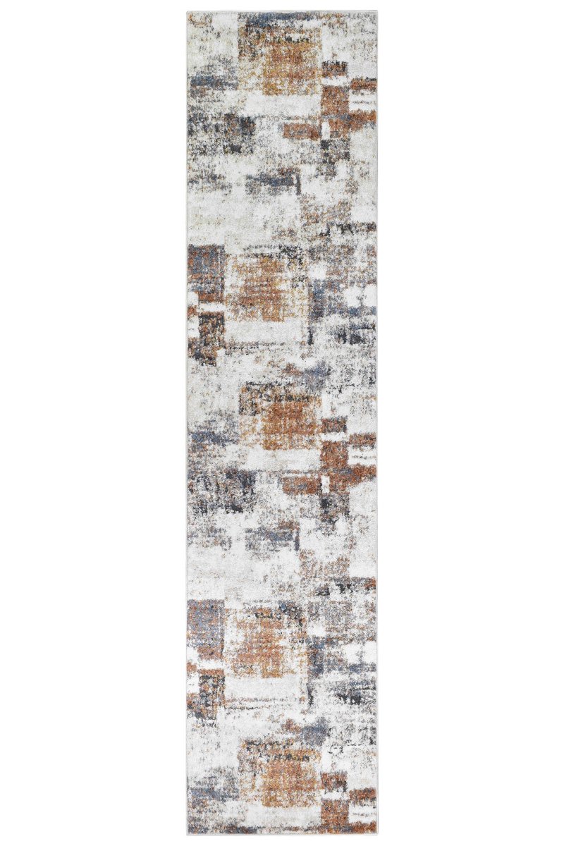 Raya Orange Beige Modern Rug