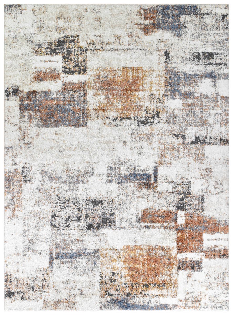 Raya Orange Beige Modern Rug