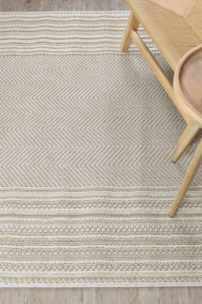 Rift Beige Outdoor Rug