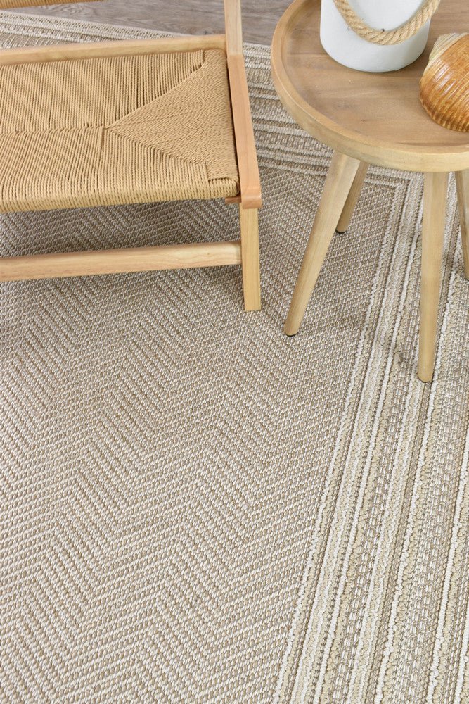 Rift Beige Outdoor Rug