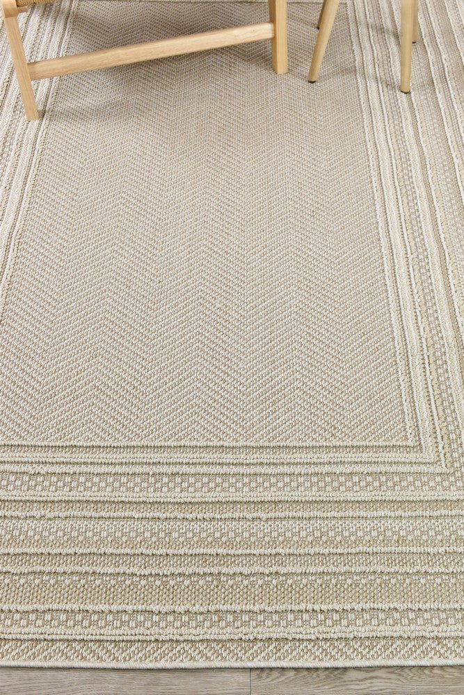 Rift Beige Outdoor Rug