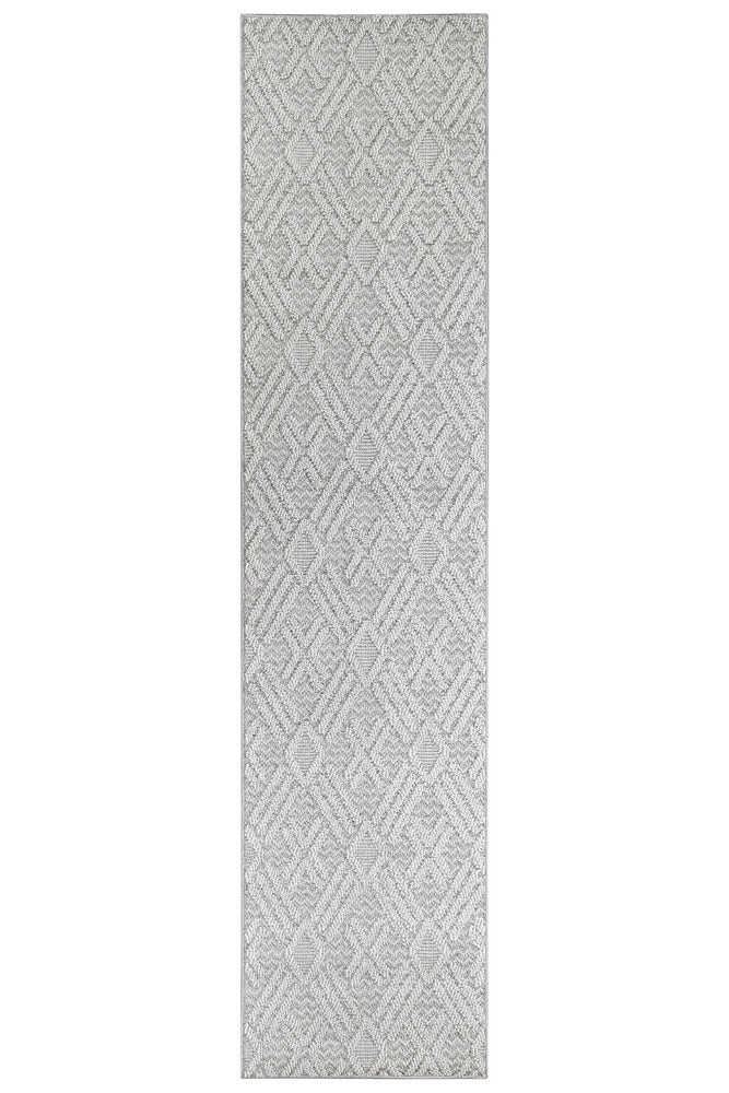 Rift Diamond Grey Hallway Runner