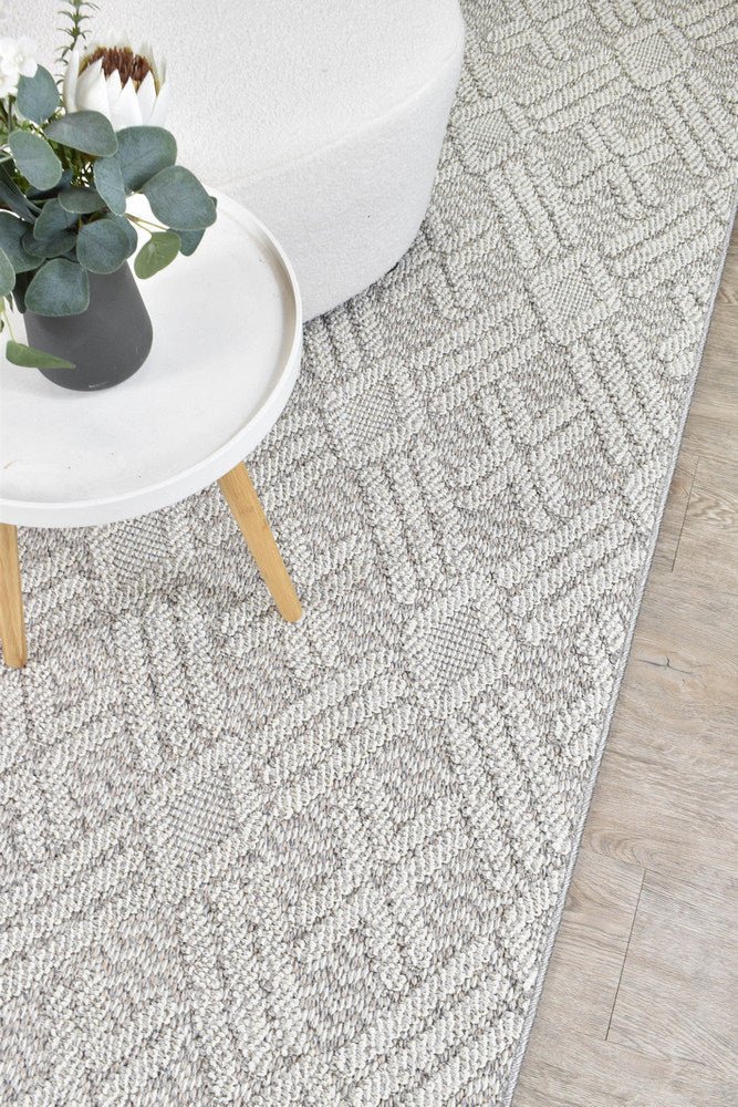 Rift Diamond Grey Hallway Runner