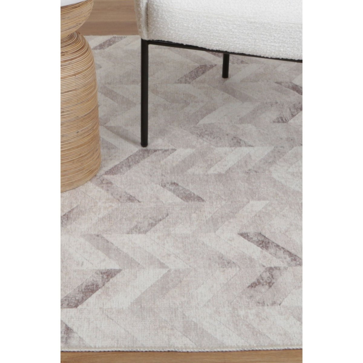 Royal Herringbone Beige Washable Runner