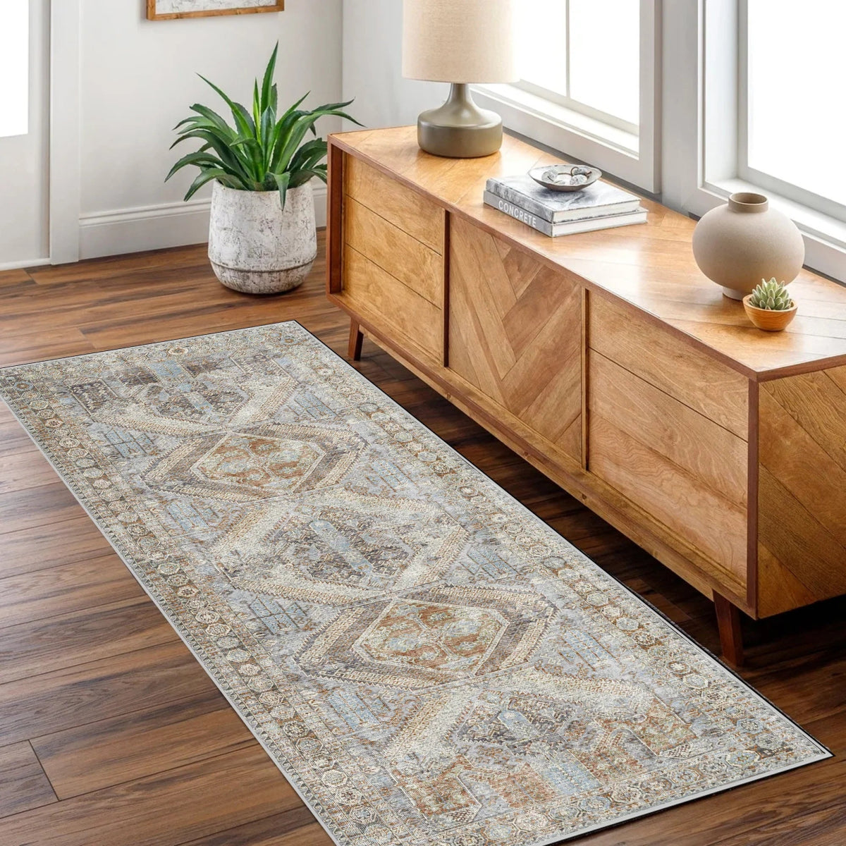 Royal Louvre Blue Washable Runner