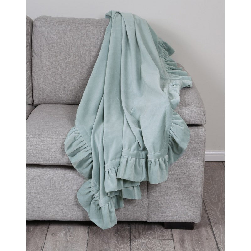 Ruffle Sage Throw 125x150cm THROWS | Ruggy