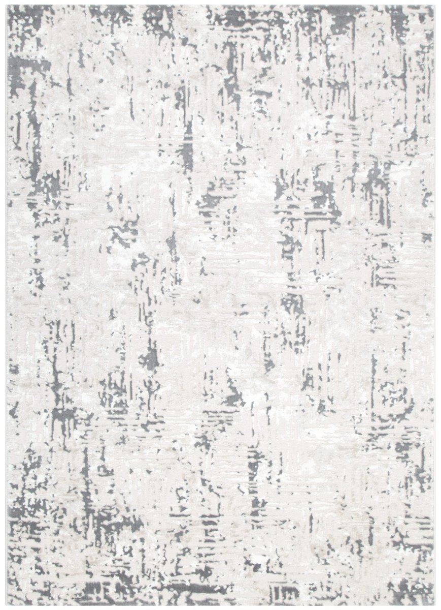 Rumi Cream Grey Contemporary Rug