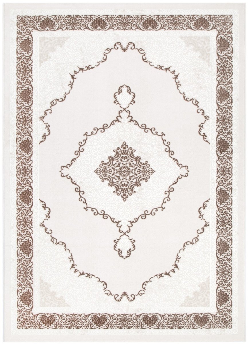 Rumi Medallion Brown Rug