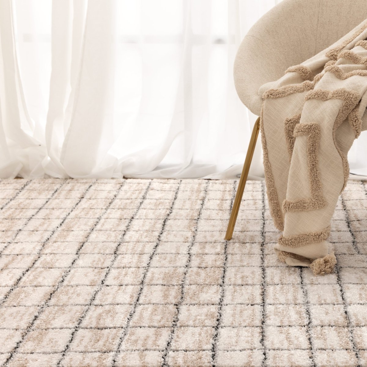 Sable Lines Neutral Rug