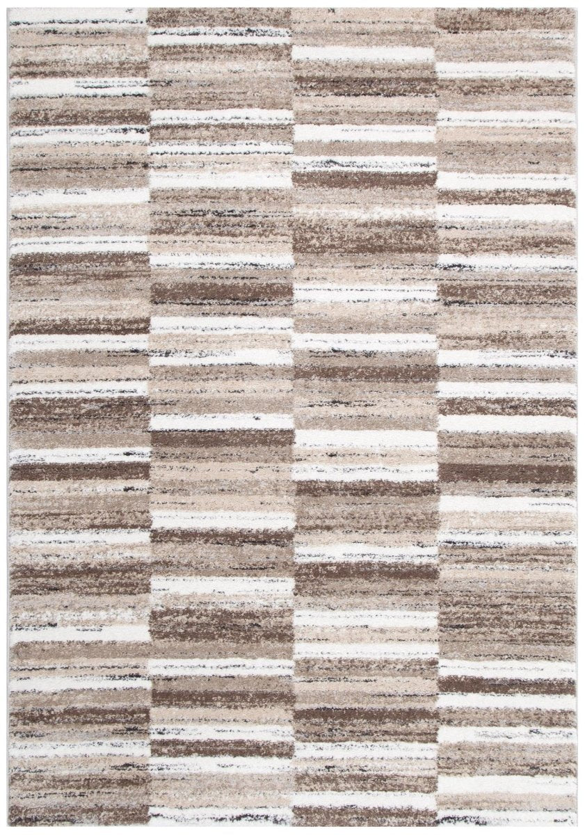 Sable Shapes Beige Brown Rug