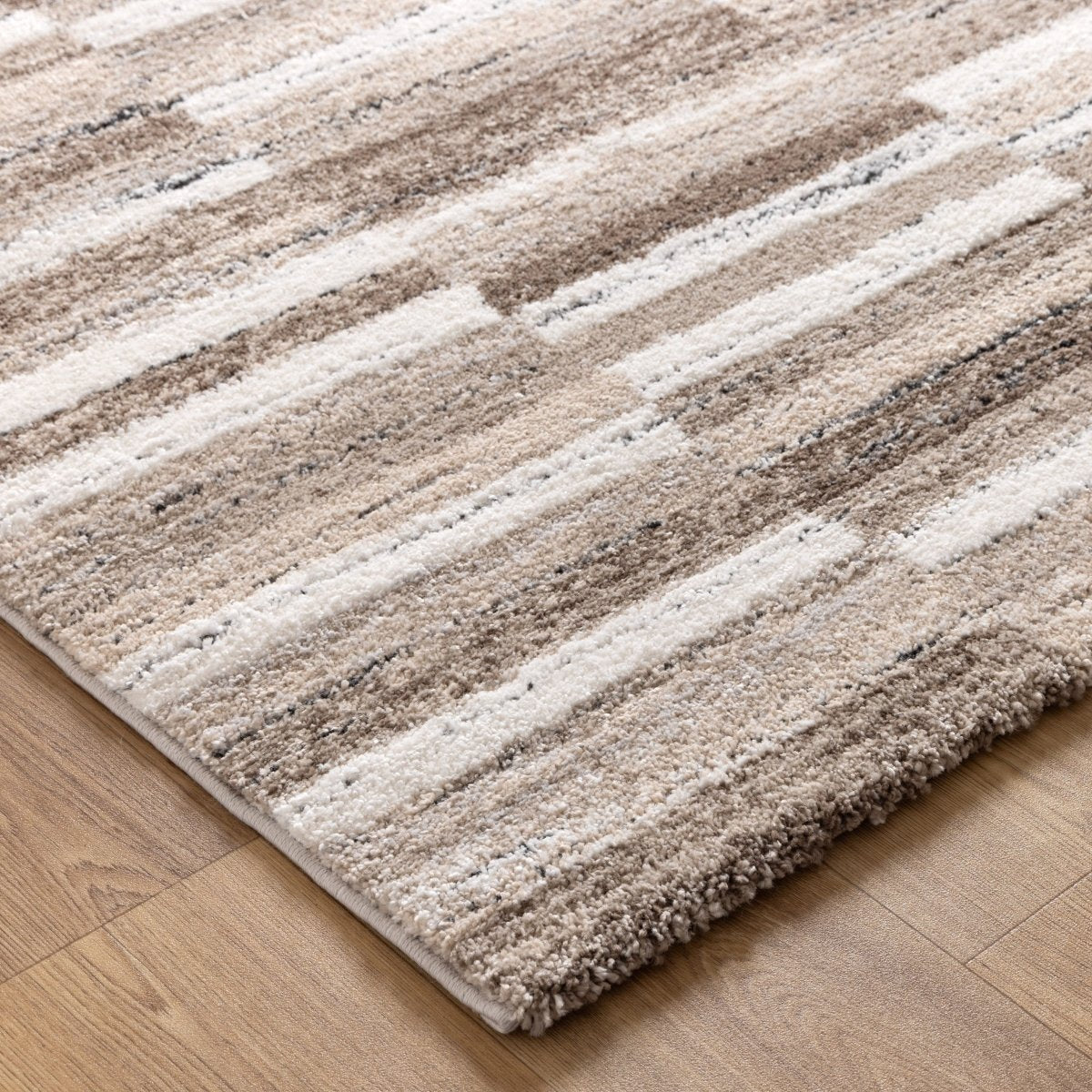 Sable Shapes Beige Brown Rug