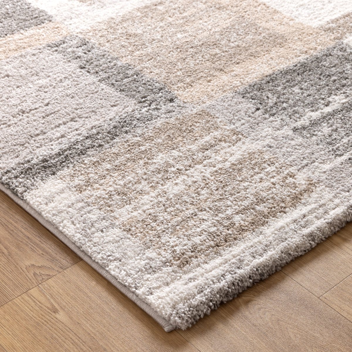 Sable Squares Neutral Rug