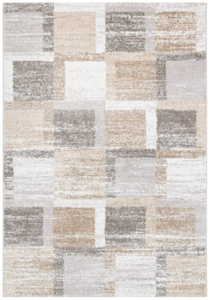 Sable Squares Neutral Rug