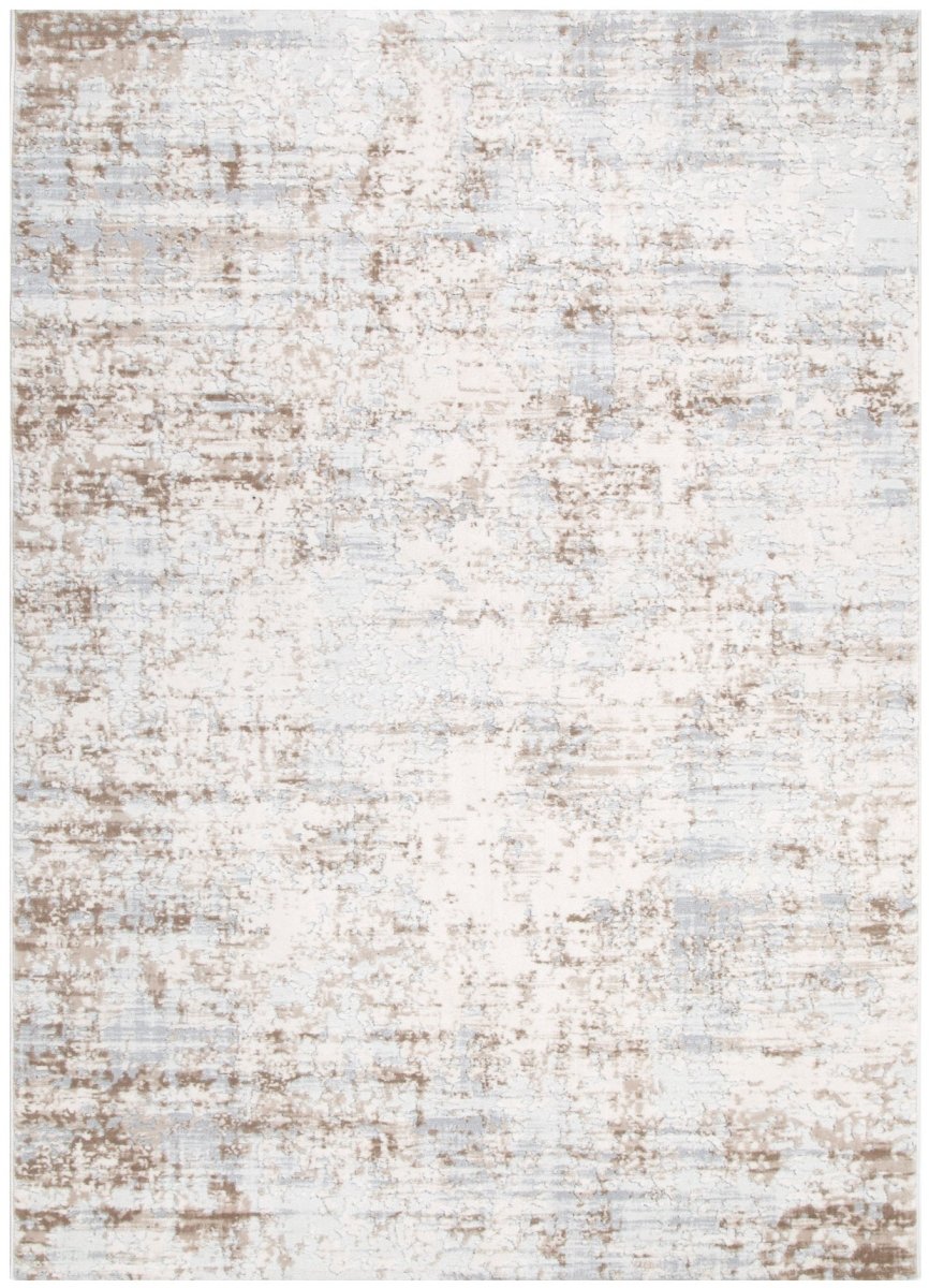 Seren Abstract Distressed Cream and Beige Rug