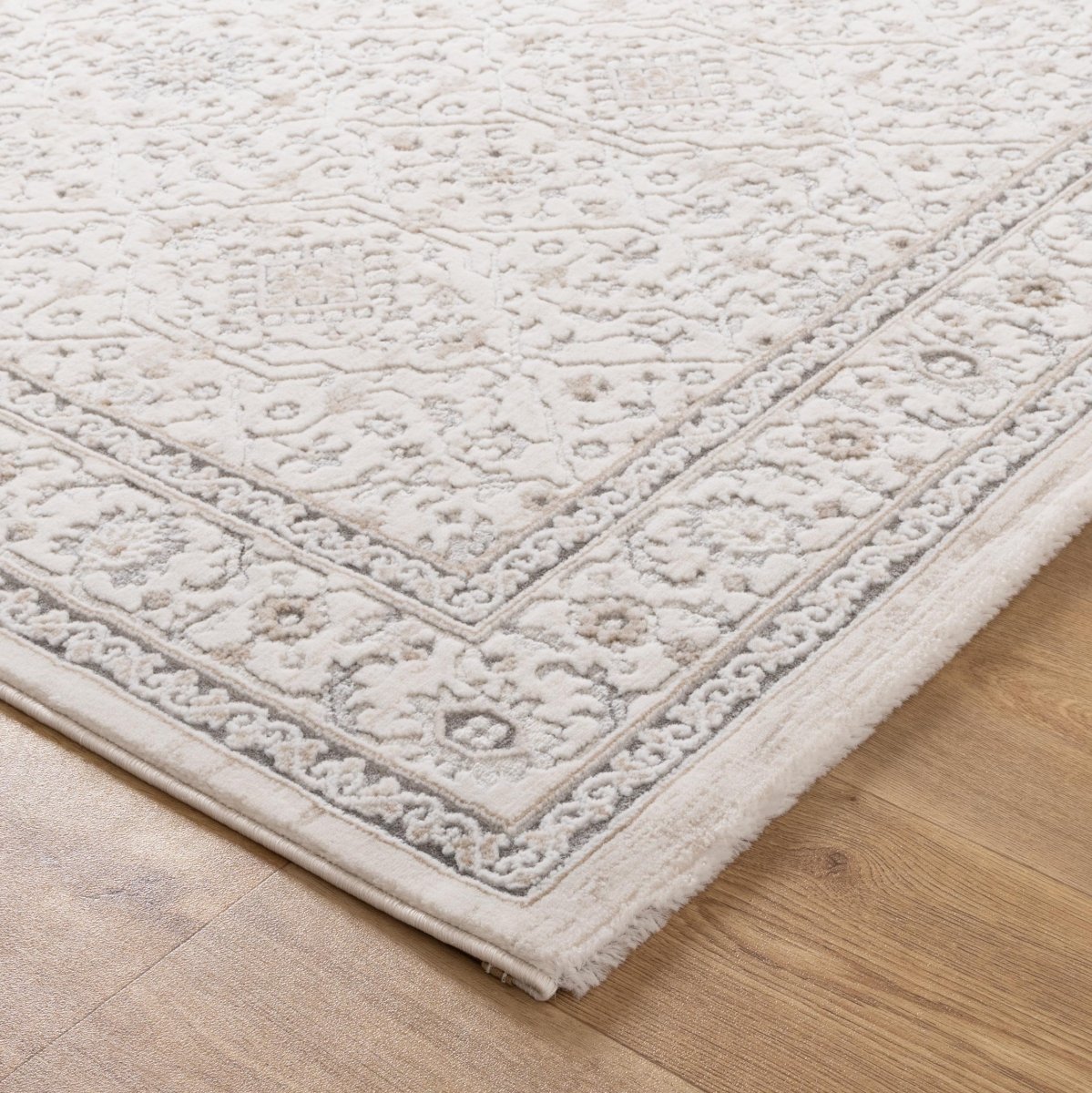 Seren Traditional Border Cream and Beige Rug