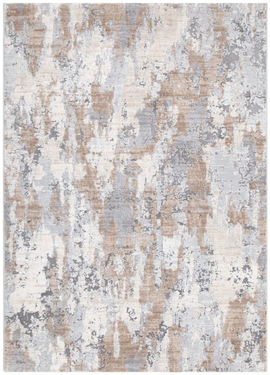 Seren Watercolour Abstract Grey and Beige Rug