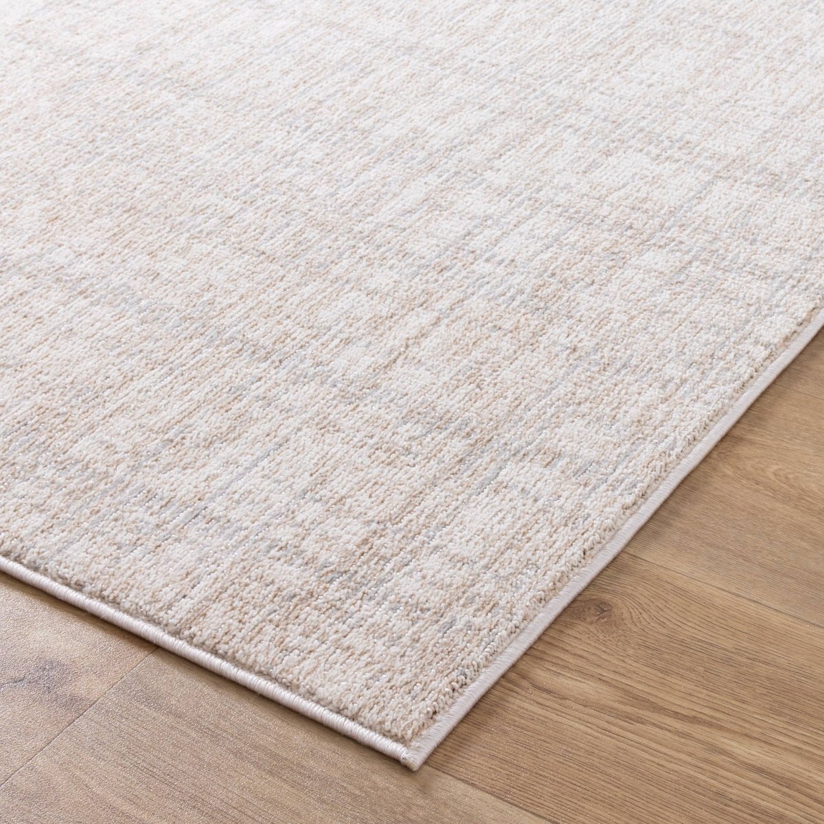 Sierra Distressed Lines Grey Beige Rug