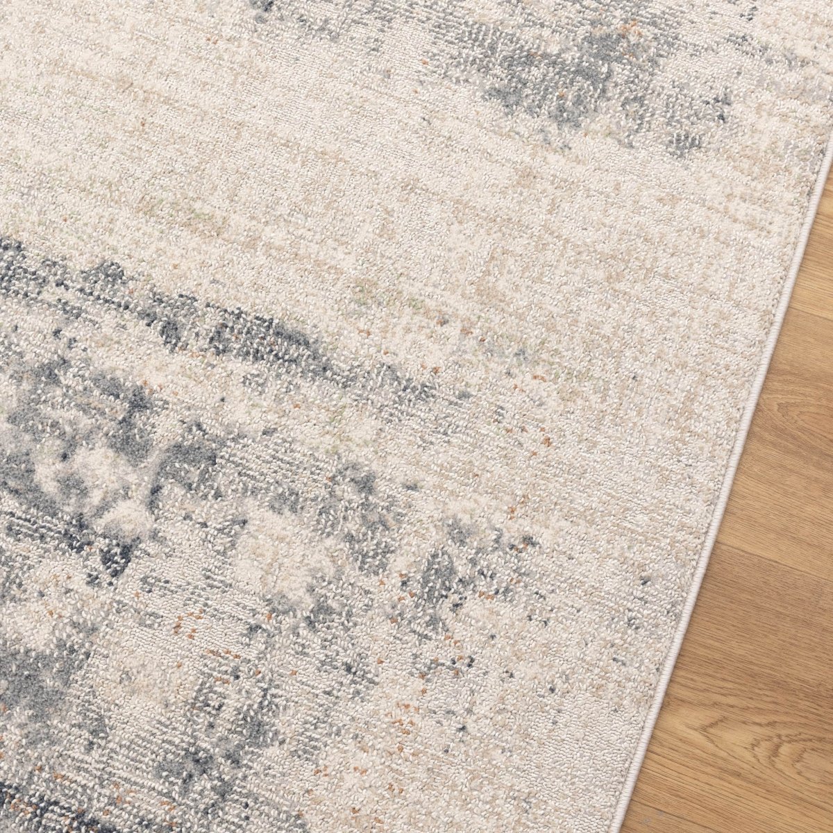 Sierra Distressed Splash Beige Blue Rug