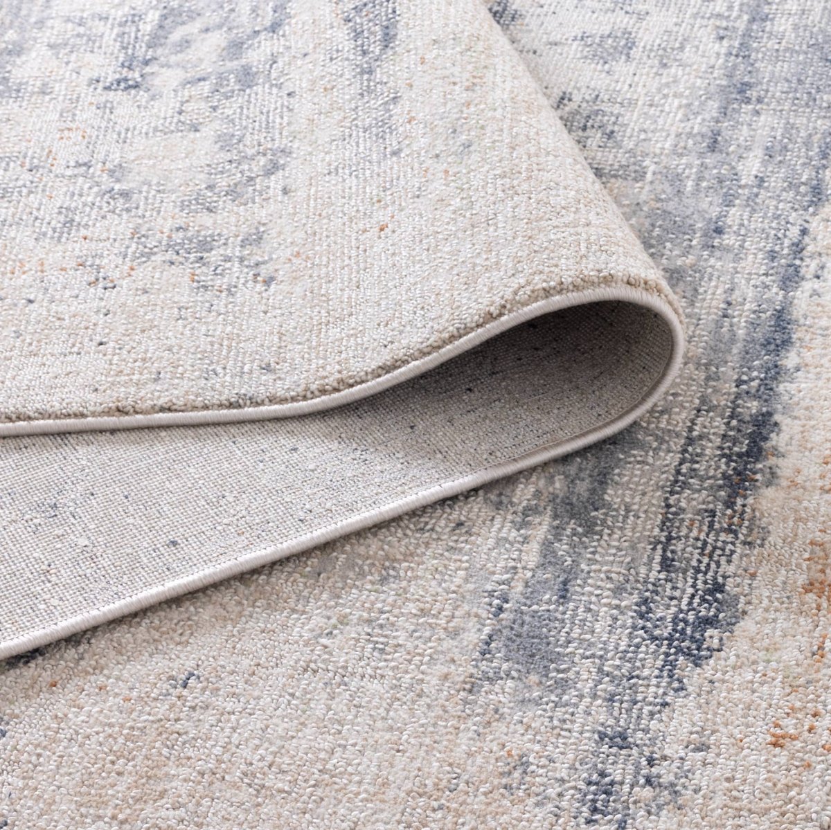 Sierra Distressed Splash Beige Blue Rug