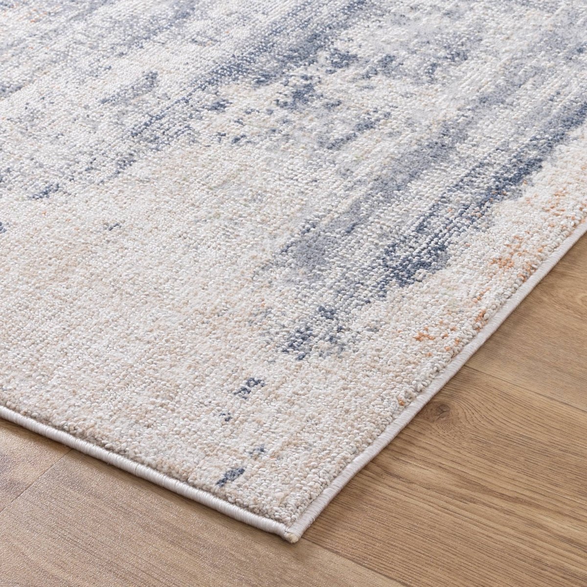 Sierra Distressed Splash Beige Blue Rug