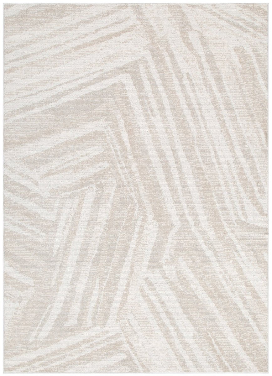 Sierra Geo Lines Beige Cream Rug