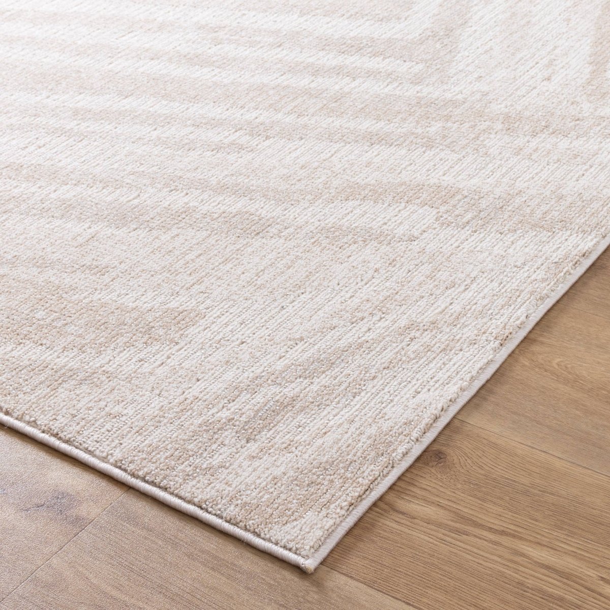 Sierra Geo Lines Beige Cream Rug