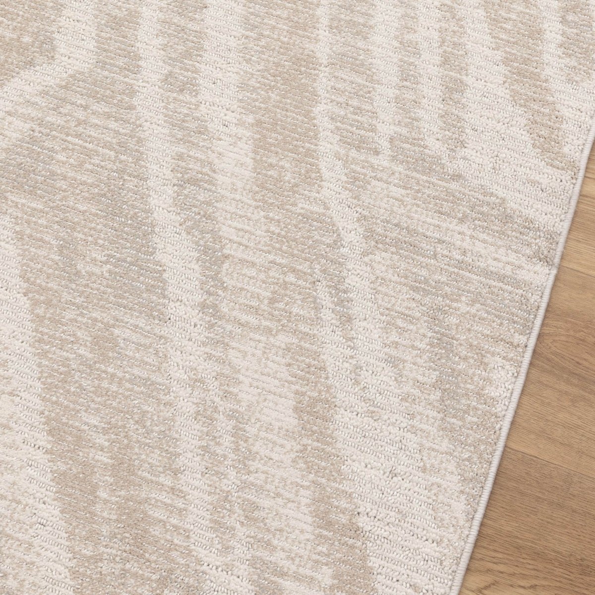 Sierra Geo Lines Beige Cream Rug