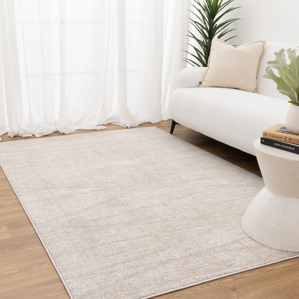 Sierra Lines Grey Beige Rug