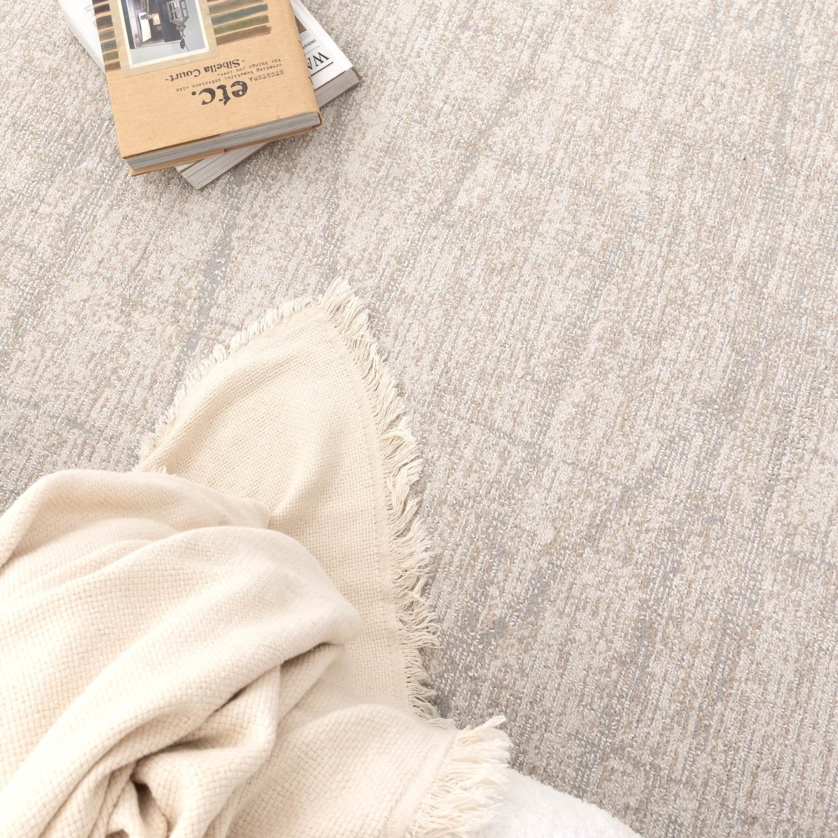 Sierra Lines Grey Beige Rug