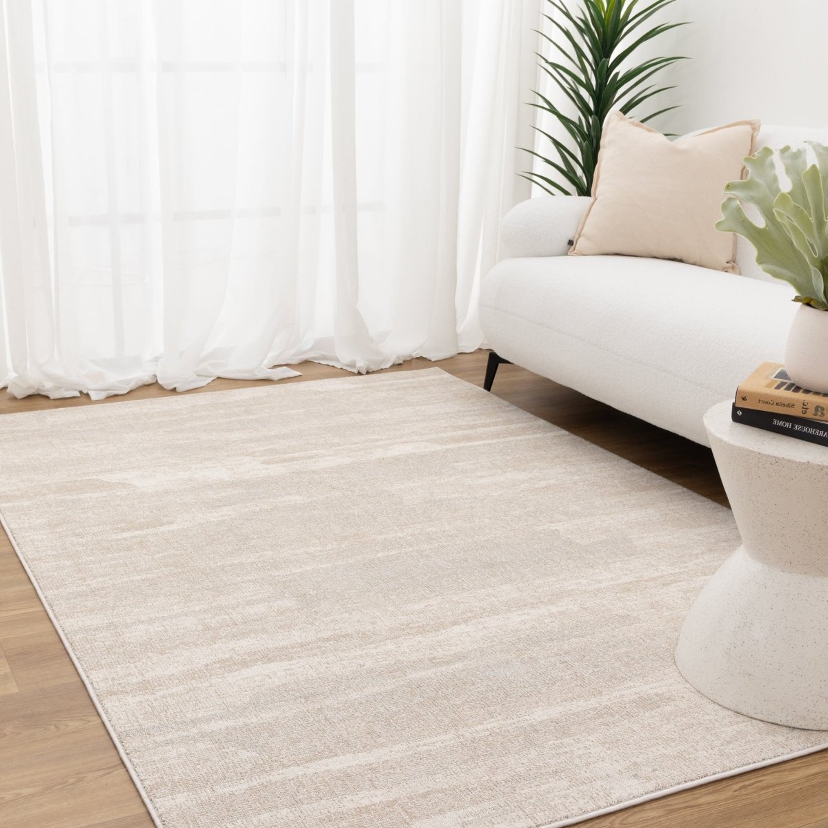 Sierra Watercolour Beige Cream Rug