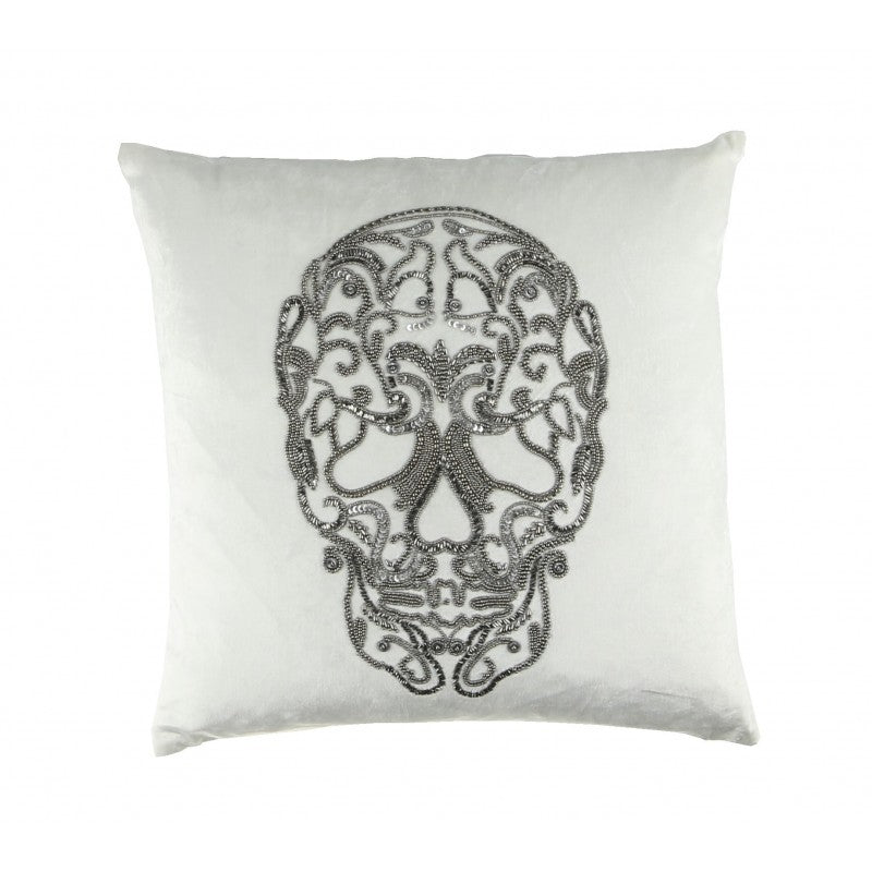 Skull Bead Ivory Cushion 50 x 50cm CUSHIONS | Ruggy