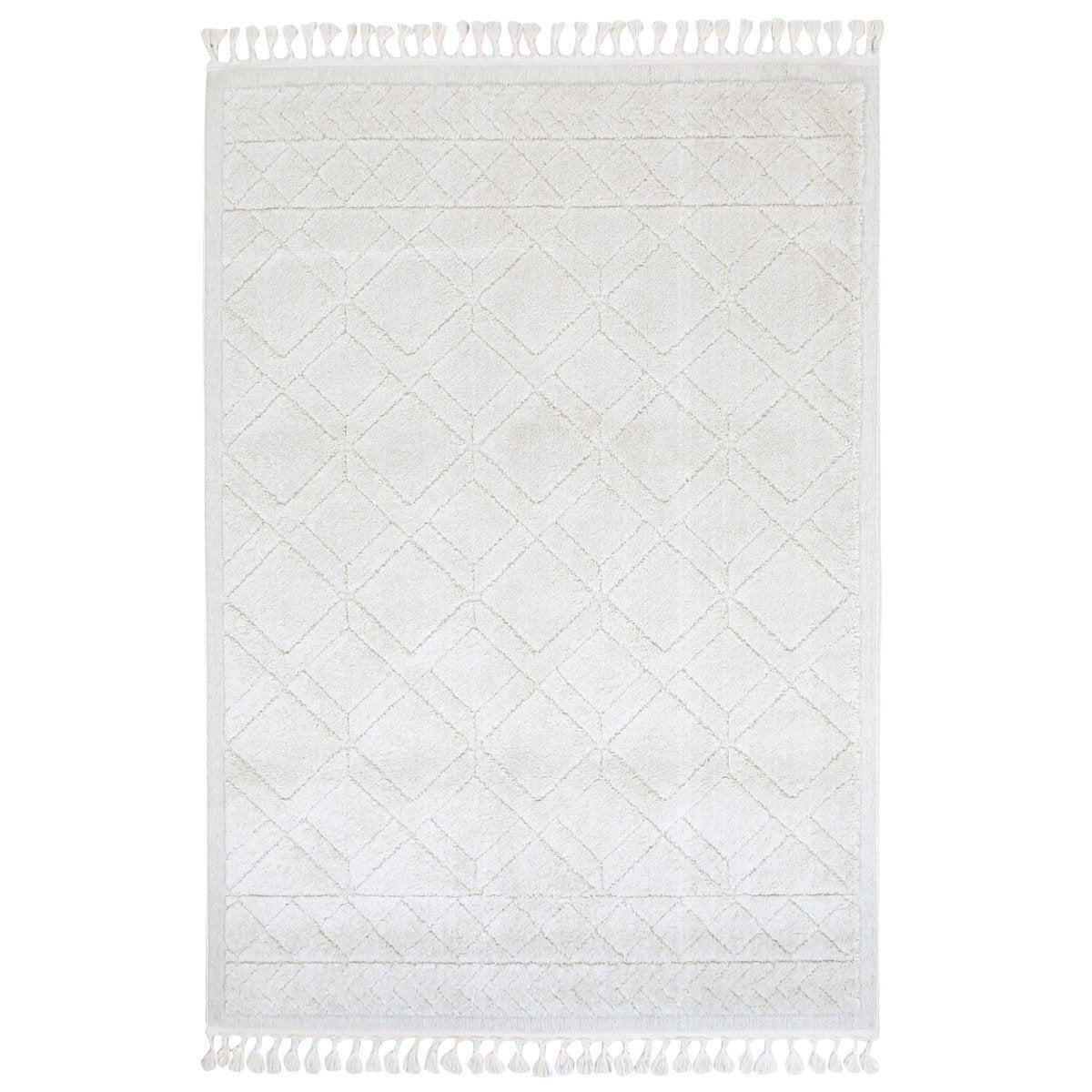 Sleek Anisa Lattice Cream Rug Area Rug | Ruggy