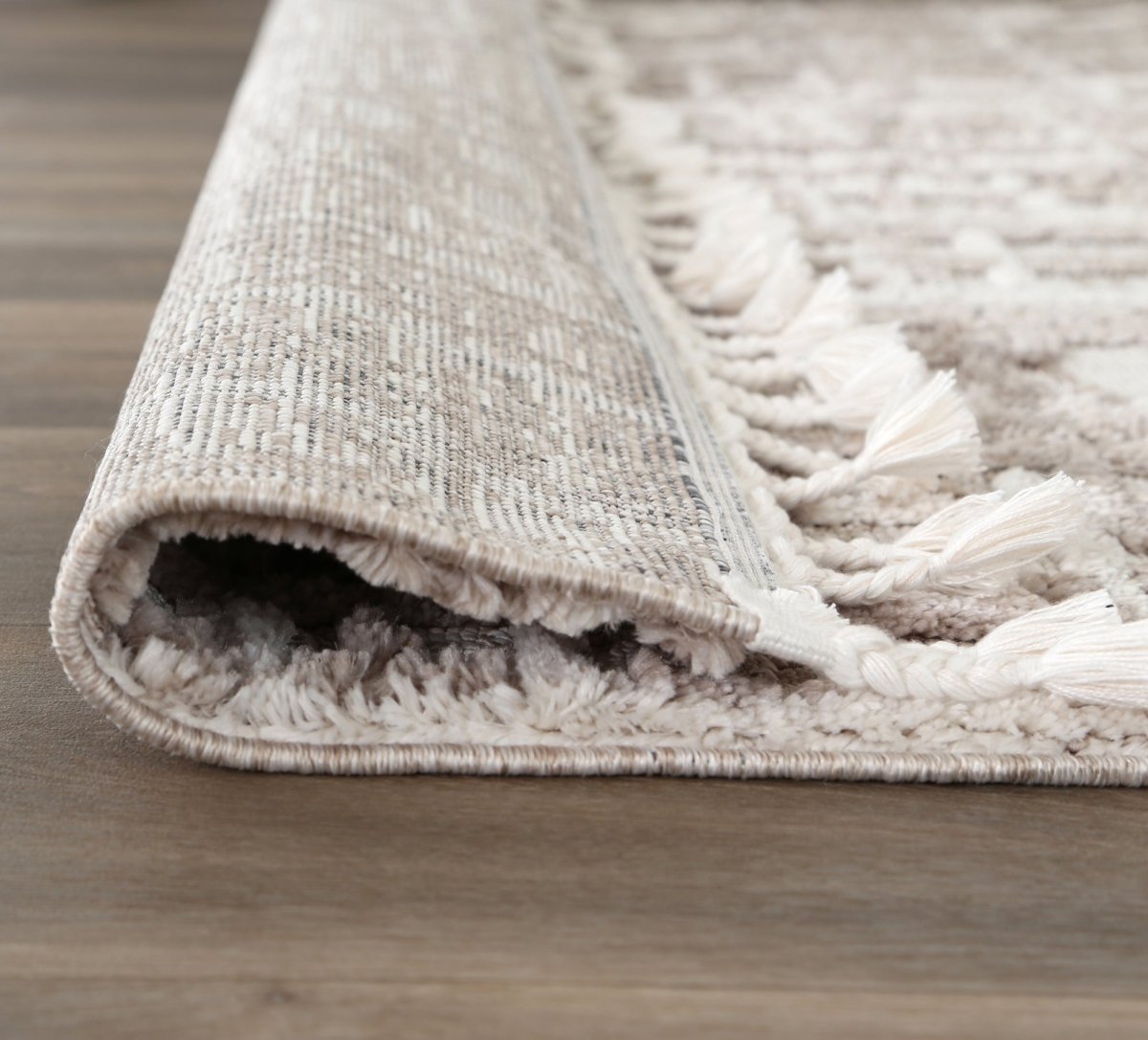 Sleek Kubra Contemporary Beige Rug Area Rug | Ruggy