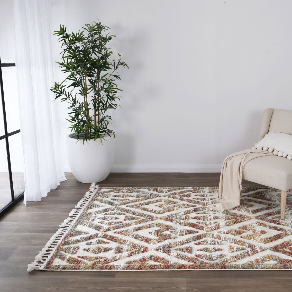 Sleek Safa Geometric Multi Rug Area Rug | Ruggy