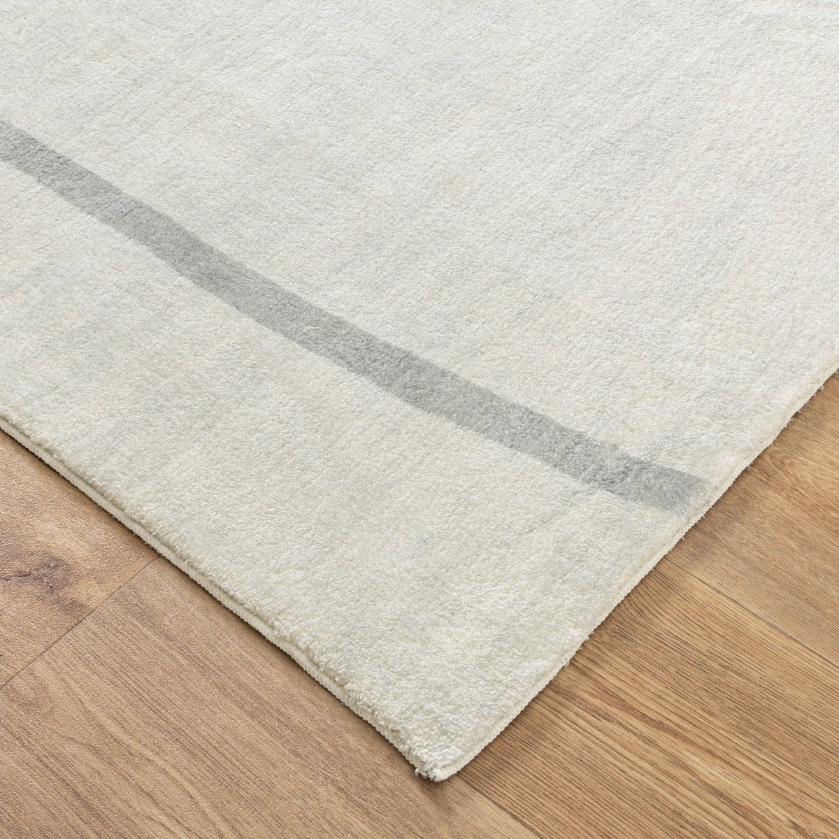 Softy Cream Blue Washable Rug