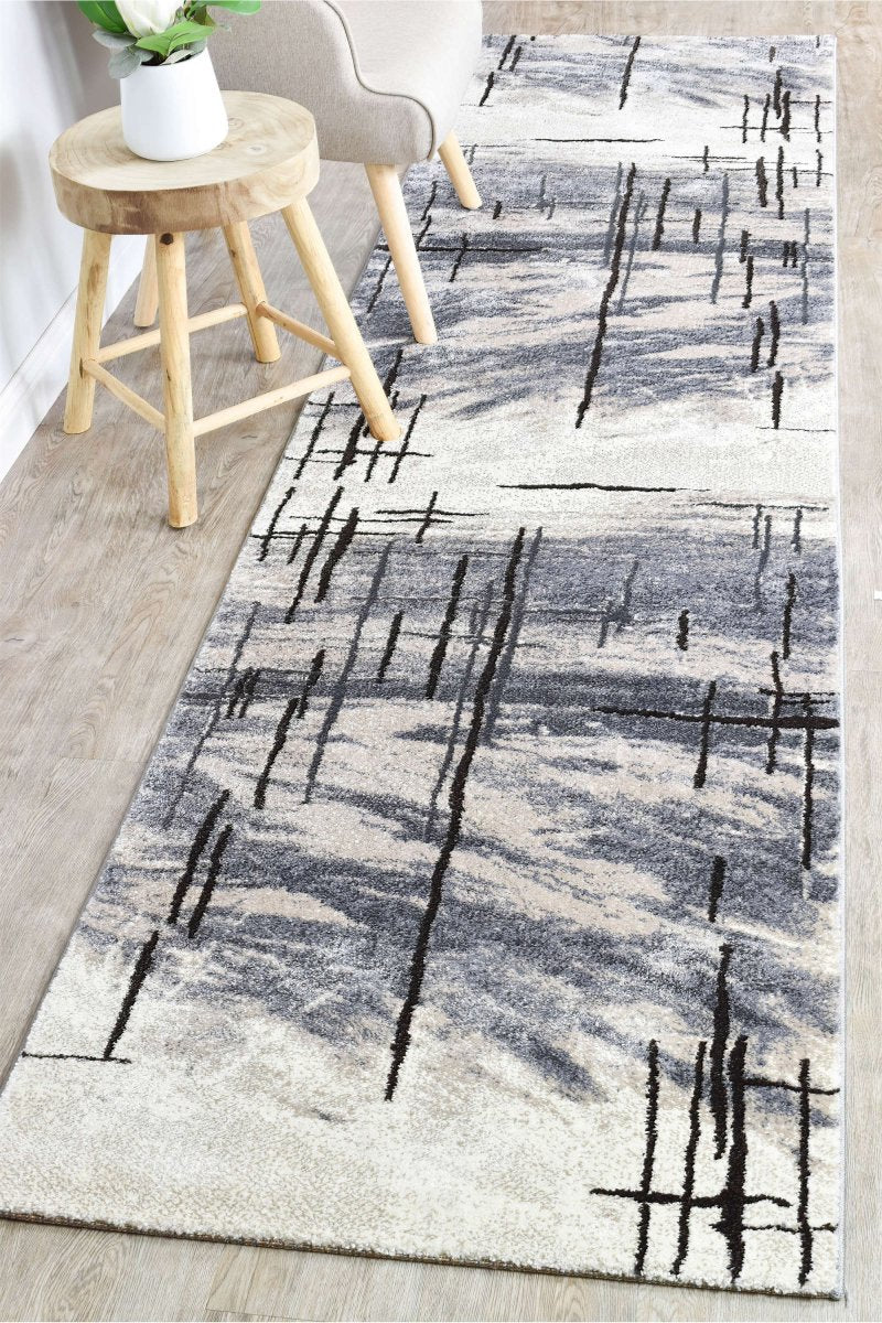 Sol Grey Brown Minimalist Rug