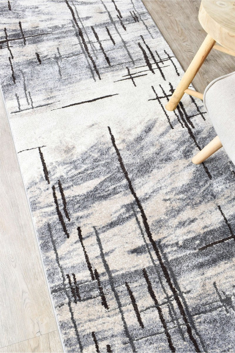 Sol Grey Brown Minimalist Rug