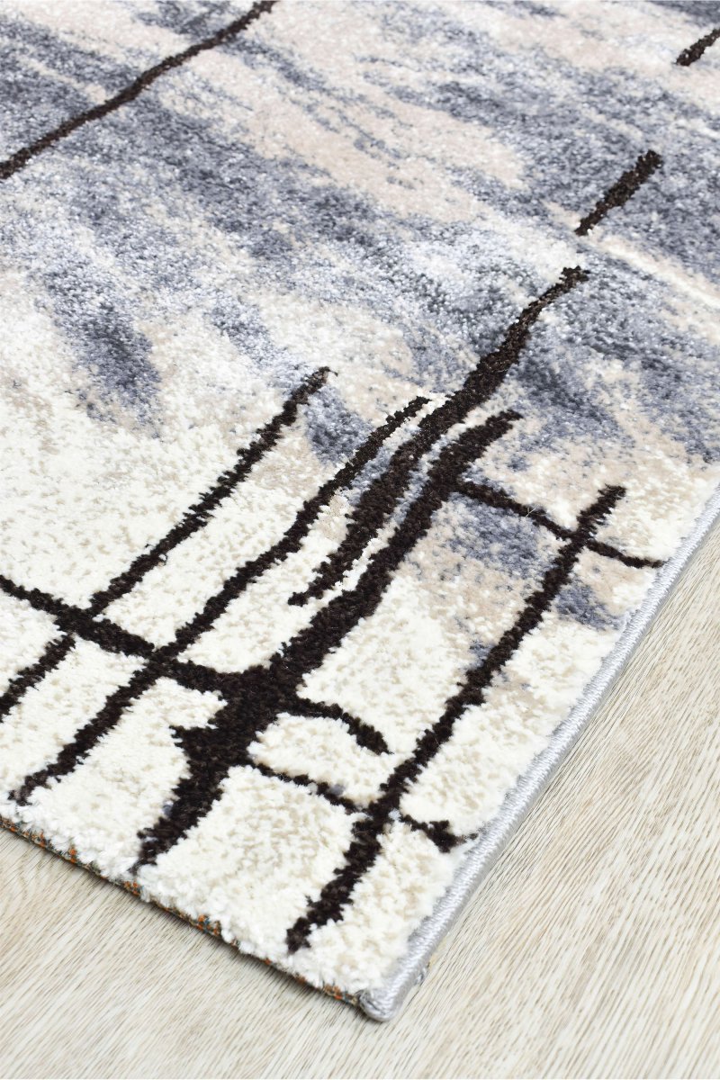 Sol Grey Brown Minimalist Rug