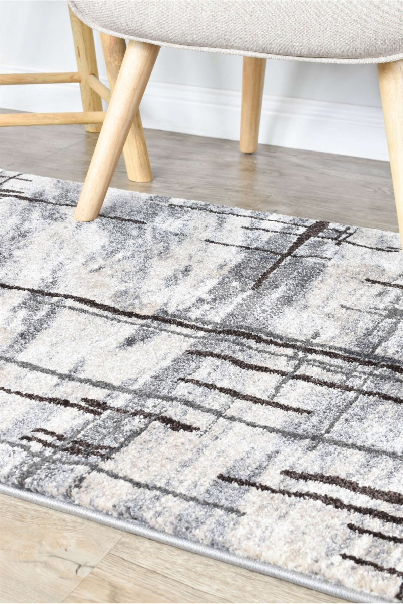 Sol Grey Brown Minimalist Rug