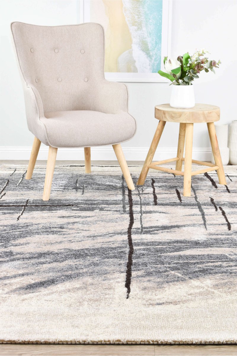 Sol Grey Brown Minimalist Rug