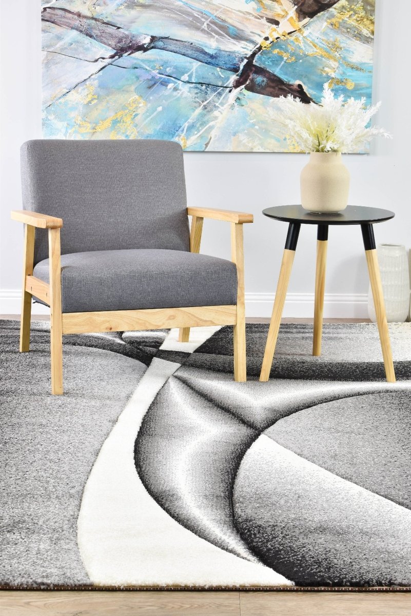 Sol Grey Diagonal Rug