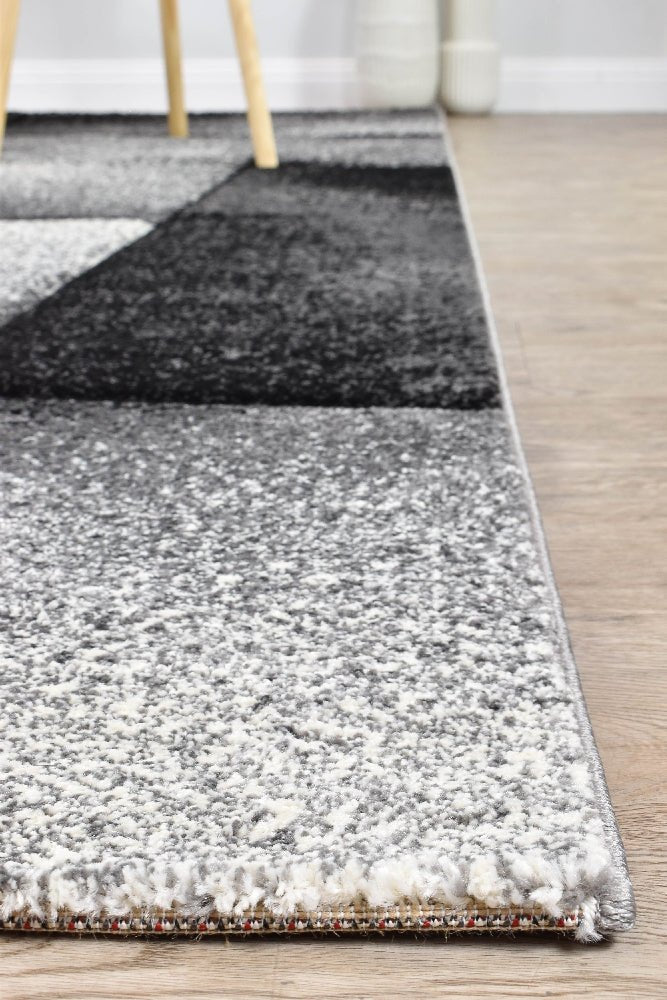 Sol Grey Squares Rug