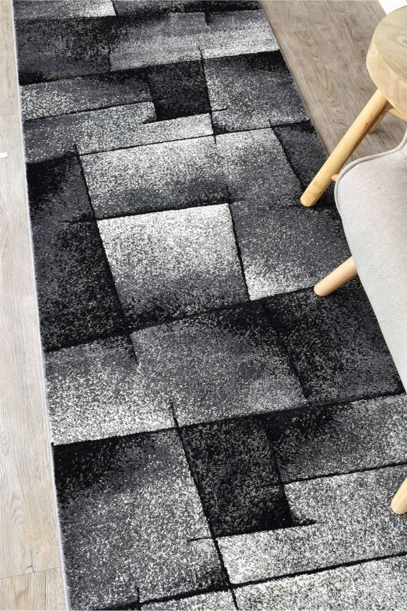 Sol Grey Squares Rug